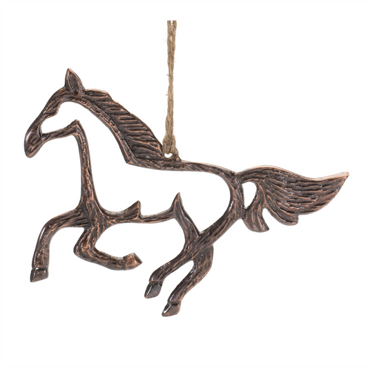 Horse Ornament (Set of 12) 4"H Aluminum -Ship Only