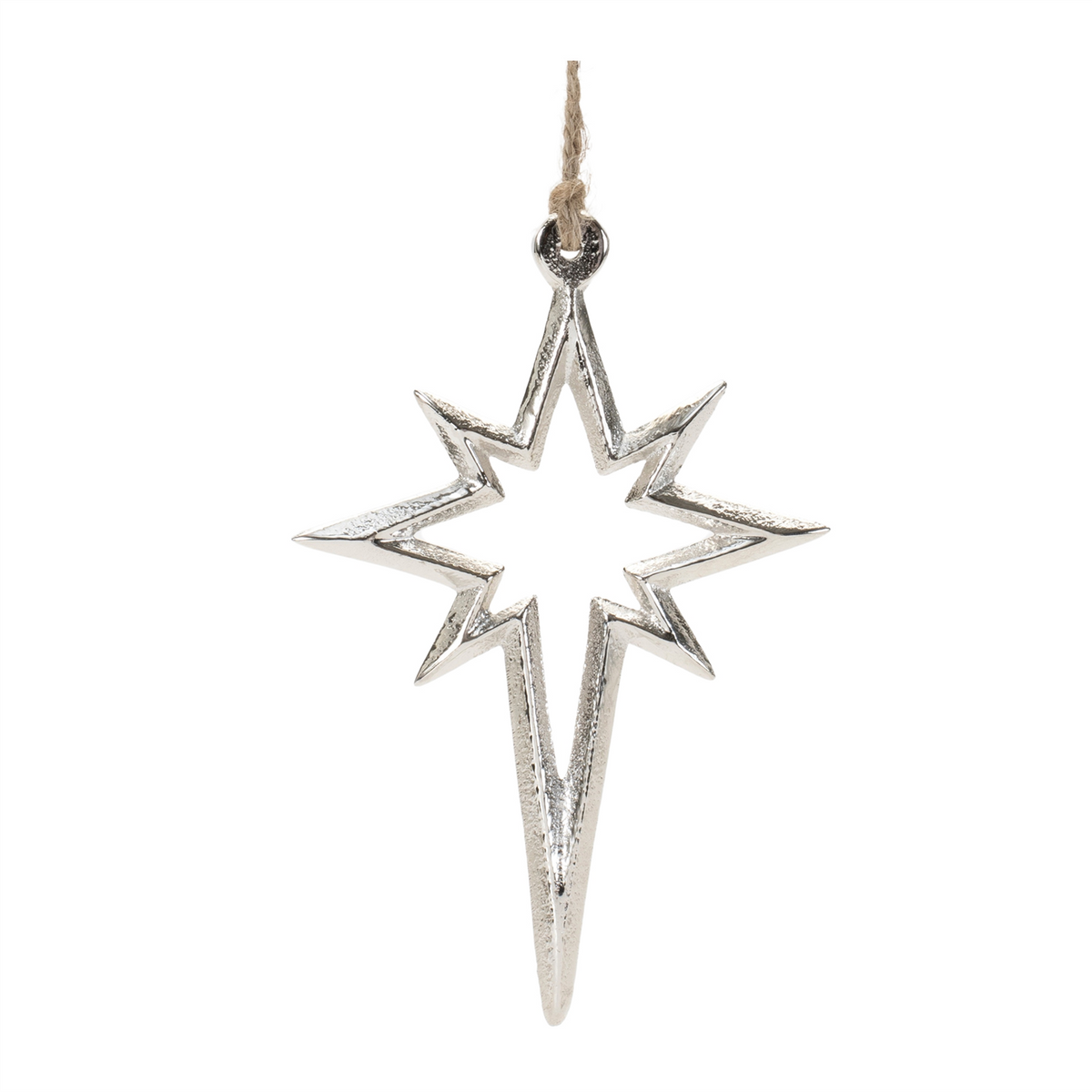 Star Ornament (Set of 12) 5.5”H Aluminum -Ship Only