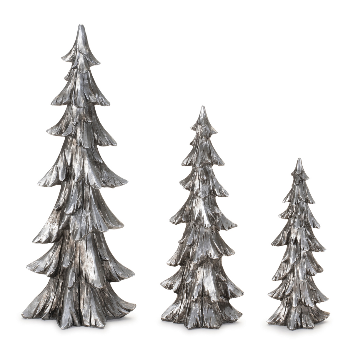 Tree (Set of 3) 7.5"H, 10"H, 13.5"H Resin -Ship Only