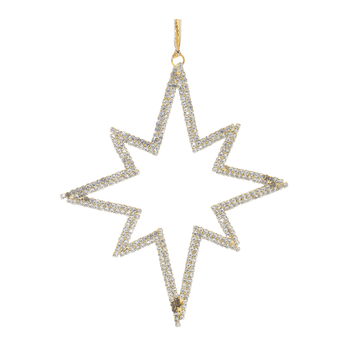 Jeweled Metal Star Ornament (Set of 12)