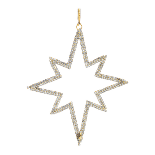 Jeweled Metal Star Ornament (Set of 12) -Ship Only