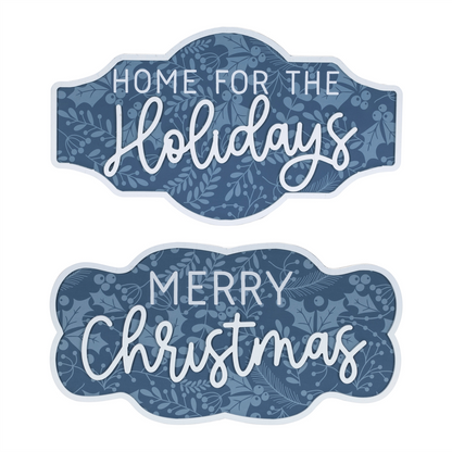 Wood Christmas Sentiment Sign (Set of 2)