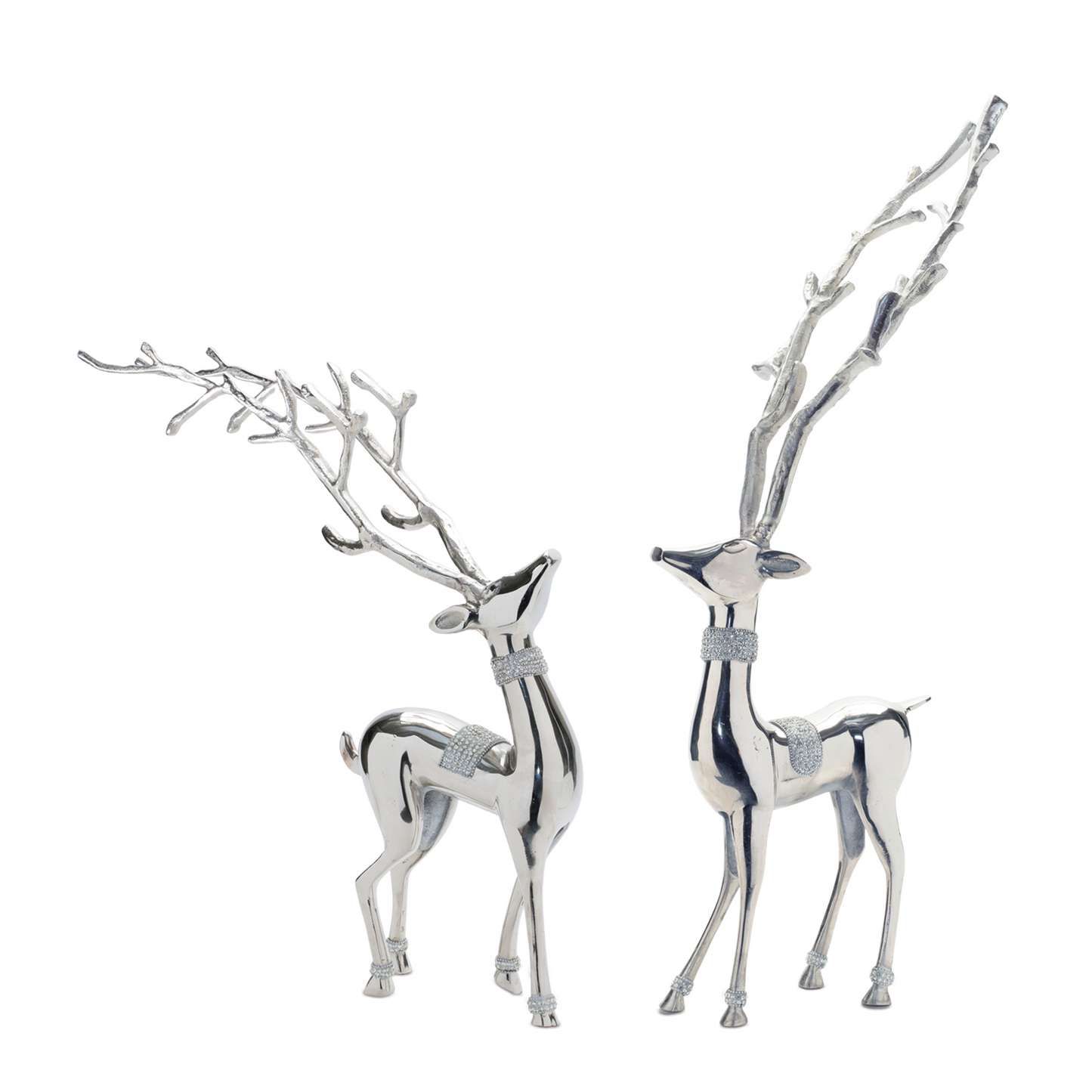 Metal Deer Statue (Set of 2)