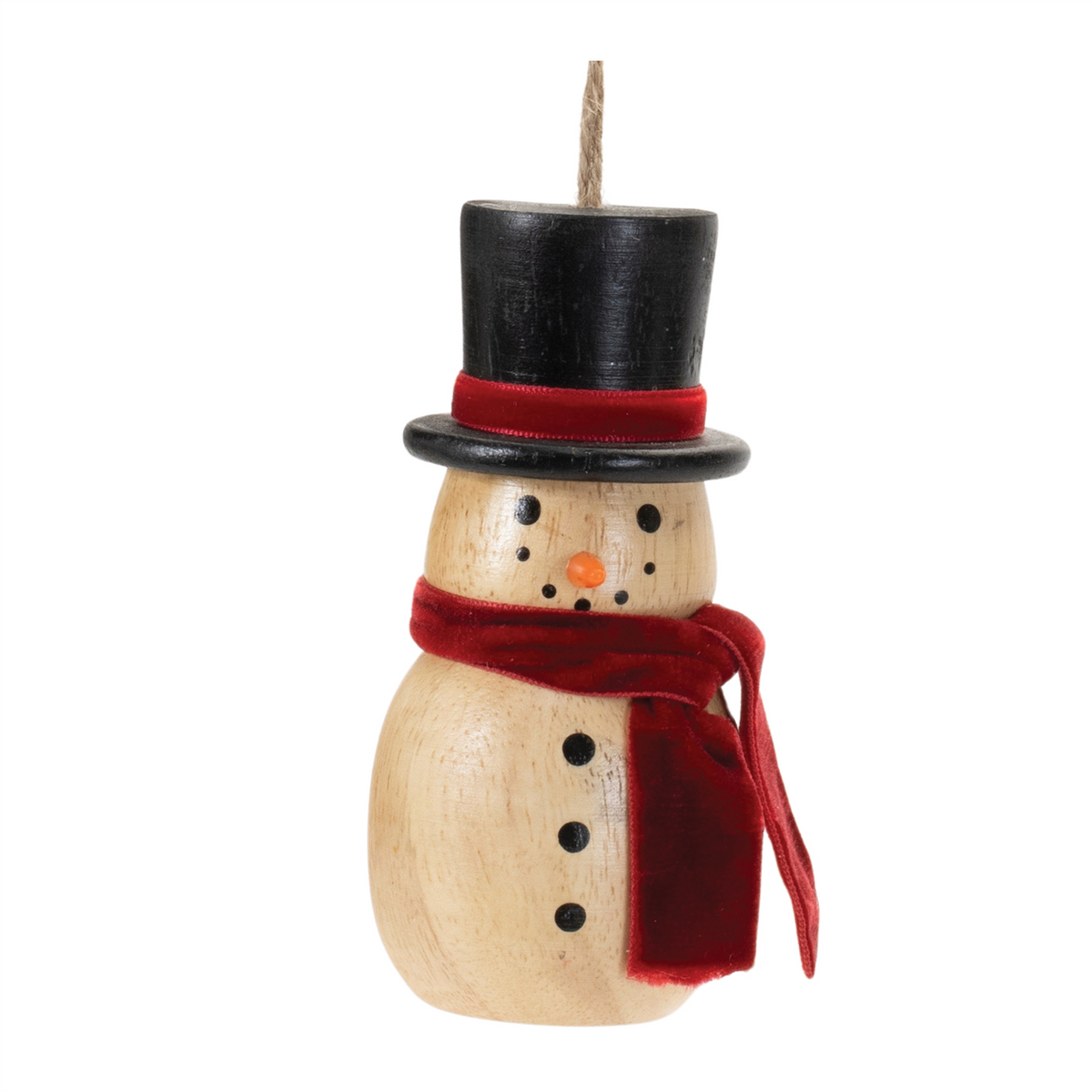 Wooden Snowman Ornament (Set of 12) -Ship Only