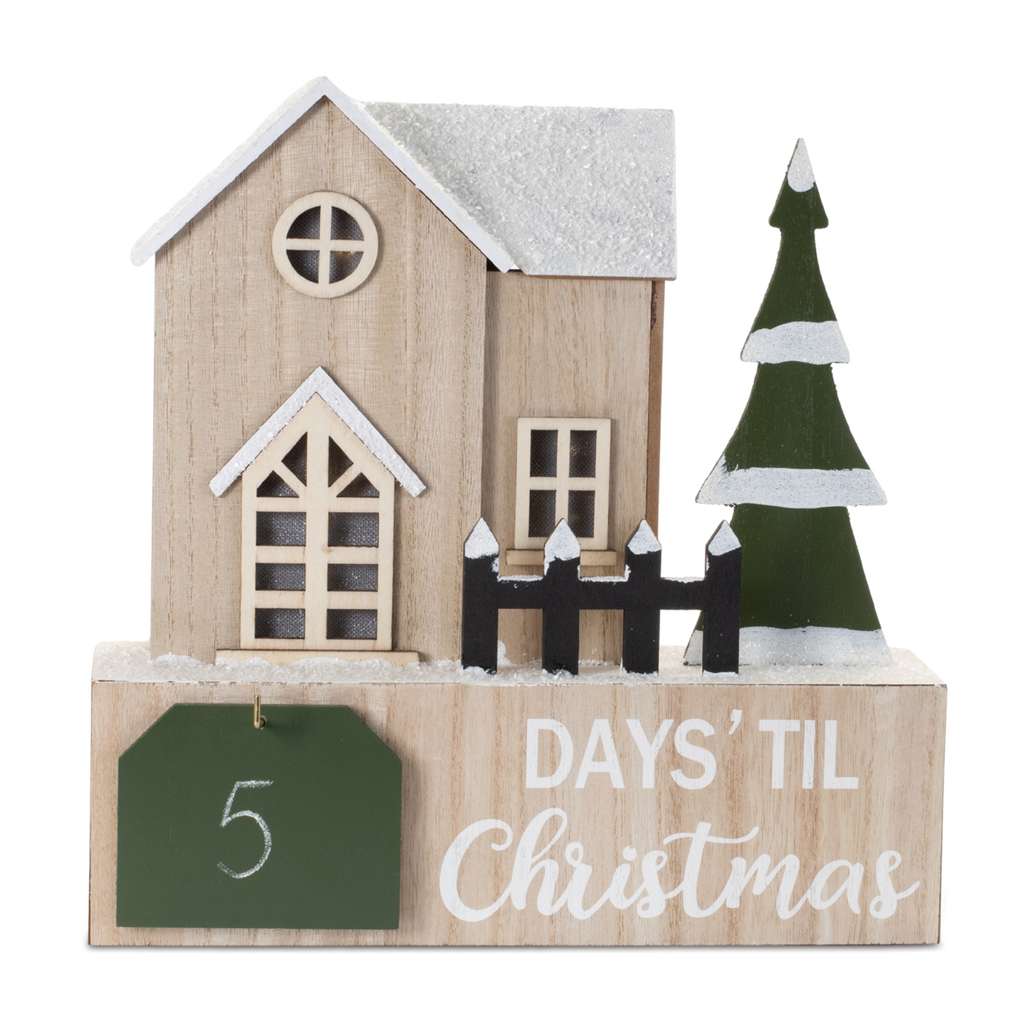 LED House Christmas Countdown 12"L -Ship Only