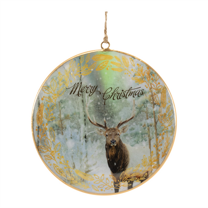 Deer Disc Ornament (Set of 6)