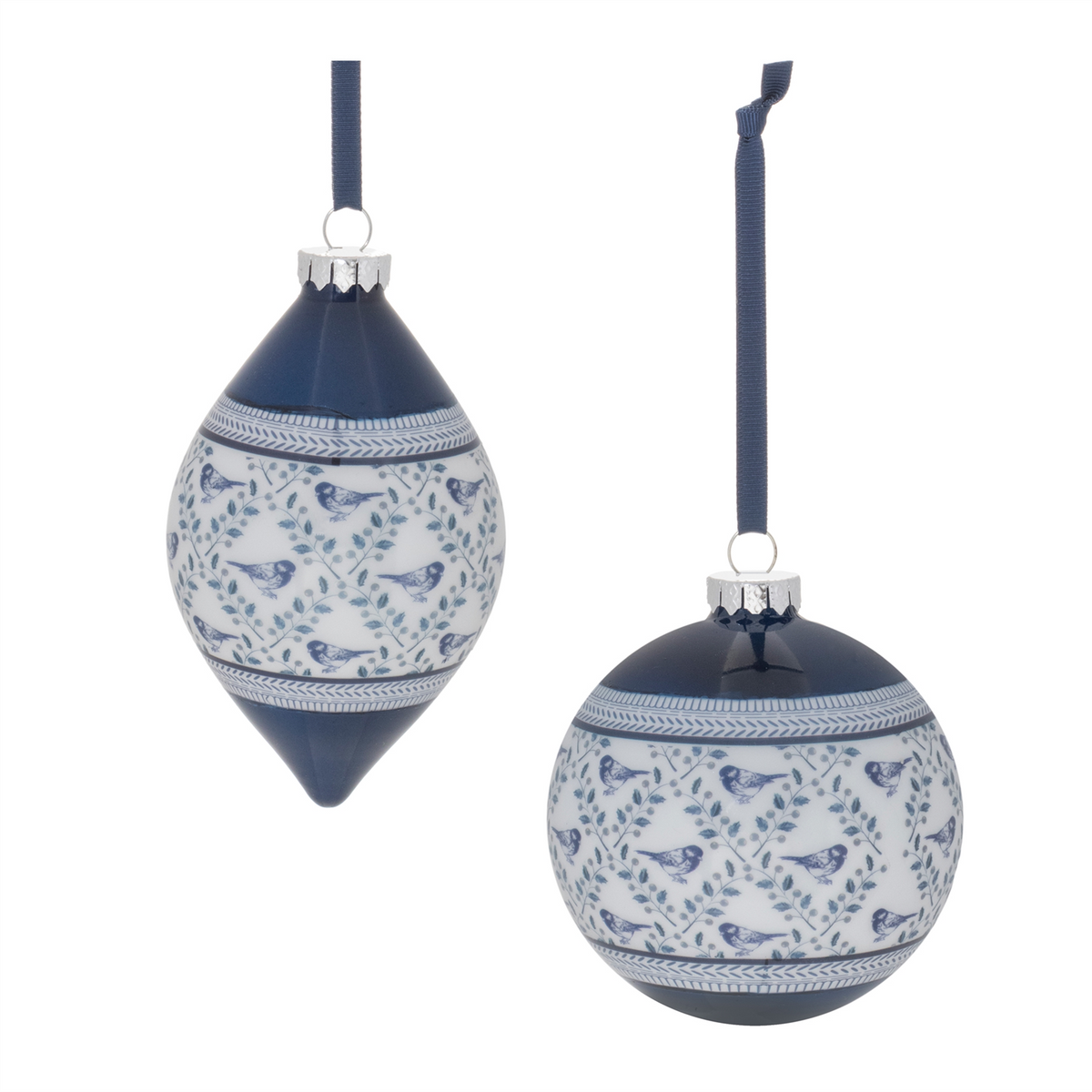Ornament (Set of 6) 4"D, 5.75"H Glass -Ship Only