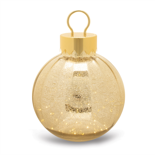 LED Ornament 9.5"D x 13"H Glass 3 AA Batteries Not Included -Ship Only
