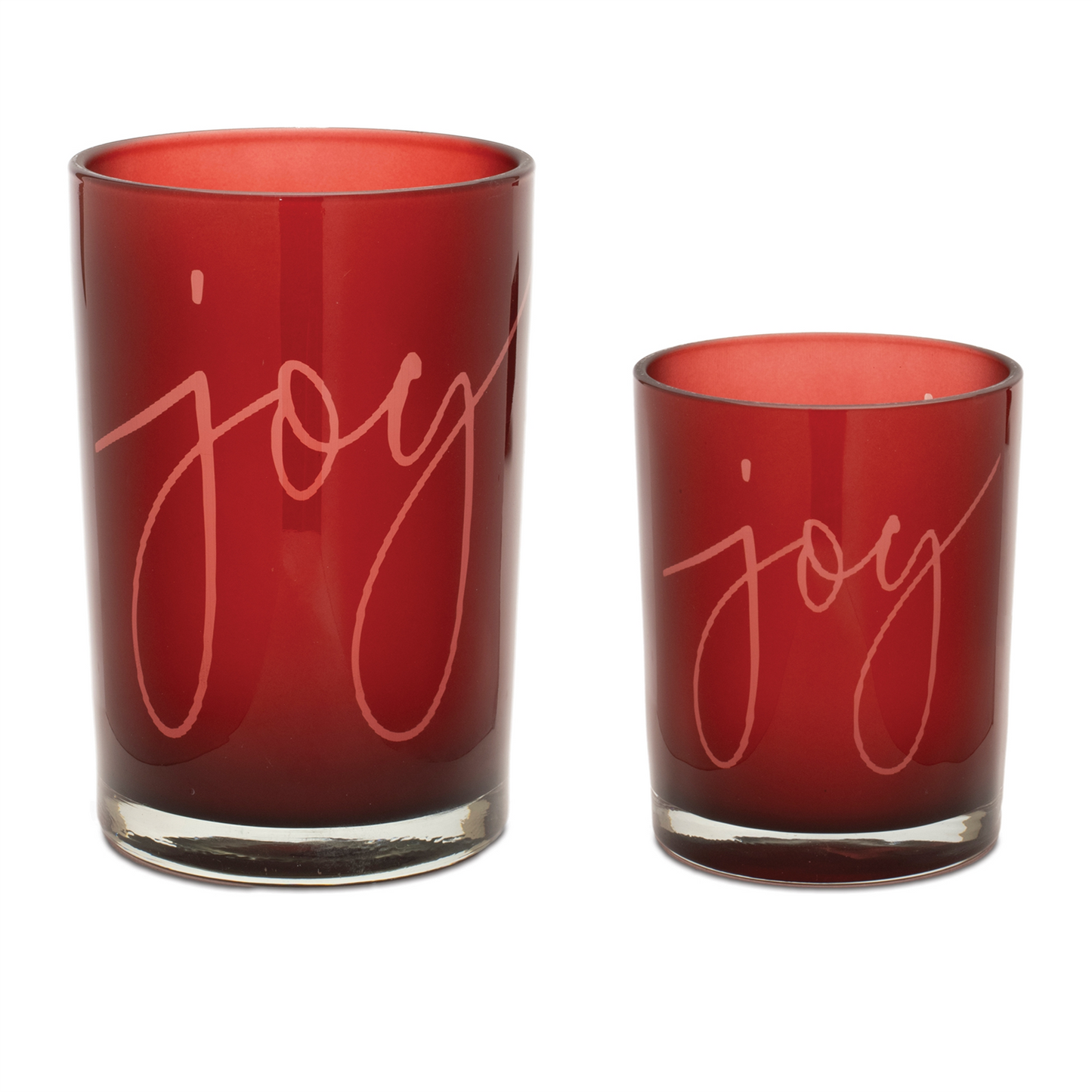 Joy Glass Votive Holder (Set of 2) -Ship Only