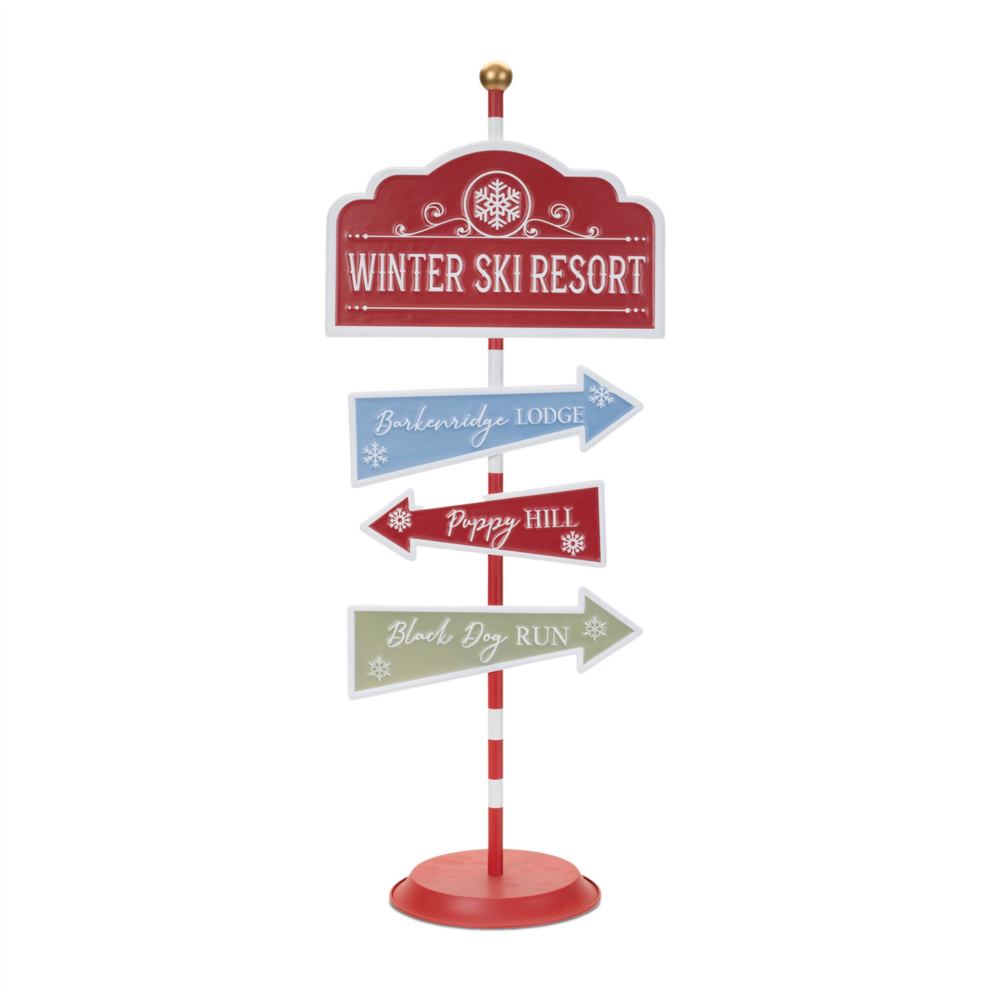 Dog Ski Resort Sign 33.5"H -Ship Only