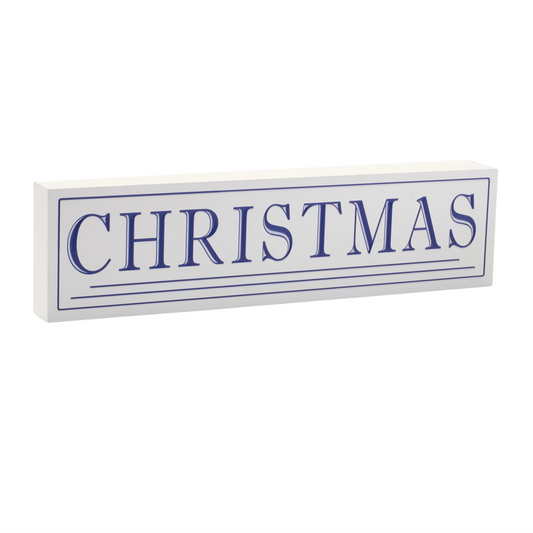 Wood Christmas Sentiment Sign 19.5"L -Ship Only