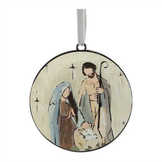 Holy Family Disc Ornament (Set of 12) -Ship Only