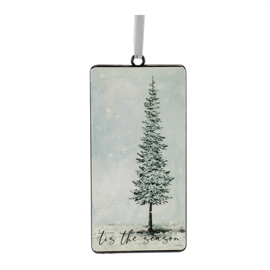 Tis the Season Pine Tree Ornament (Set of 12) -Ship Only