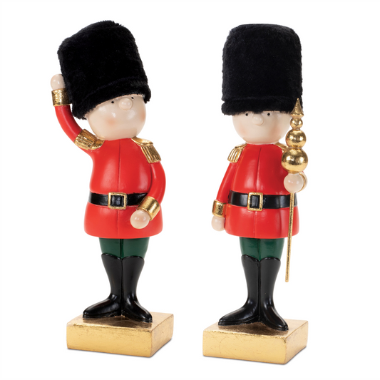Holiday Nutcracker Soldier Figurine (Set of 2) -Ship Only