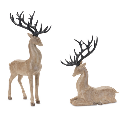 Modern Deer Figurine (Set of 2)