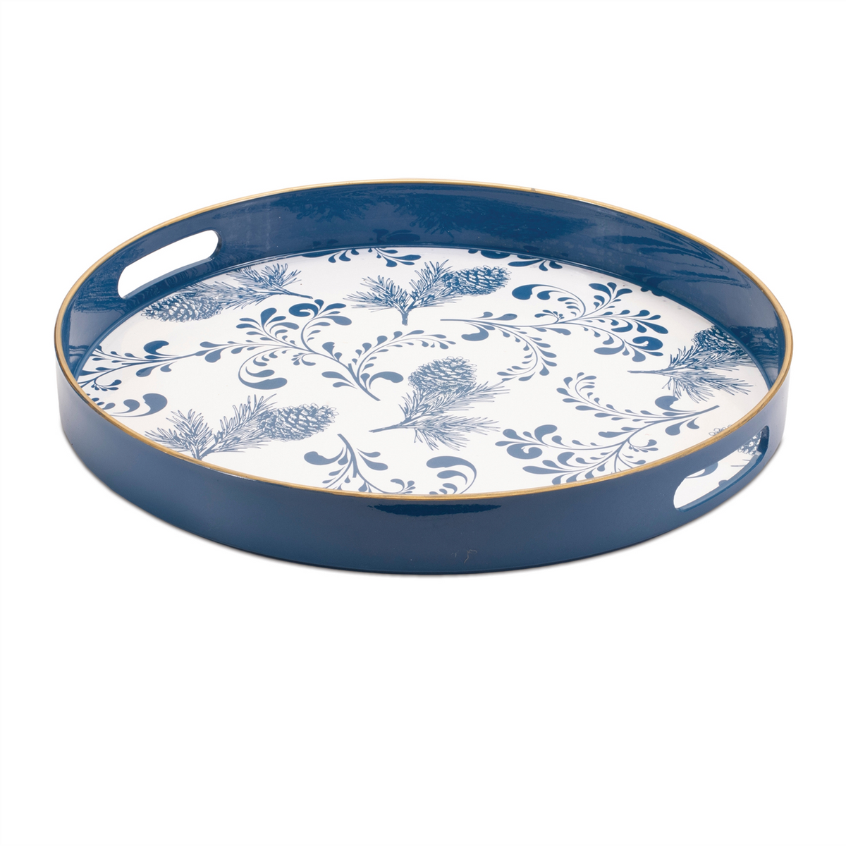 Round Pine Print Tray 13.5"H -Ship Only