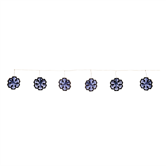 Snowflake Ekkolight Garland 68"L -Ship Only
