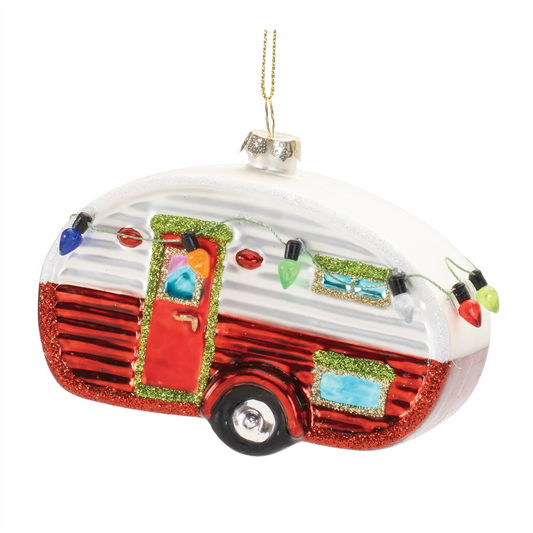 Camper Ornament (Set of 12) 3”H Glass -Ship Only