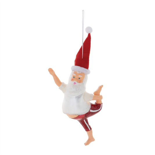 Santa Yoga Ornament – Set of 6