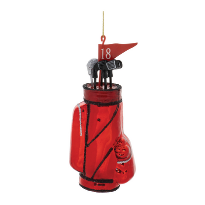 Glass Golf Bag Ornament (Set of 12)