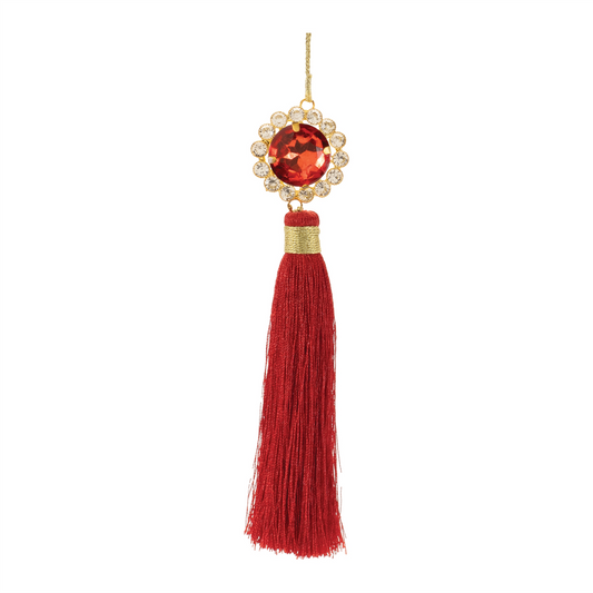 Holiday Jewel Tassle Ornament (Set of 6) -Ship Only