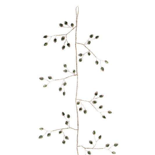 Bead Leaf Garland (Set of 2) 5'L Plastic -Ship Only