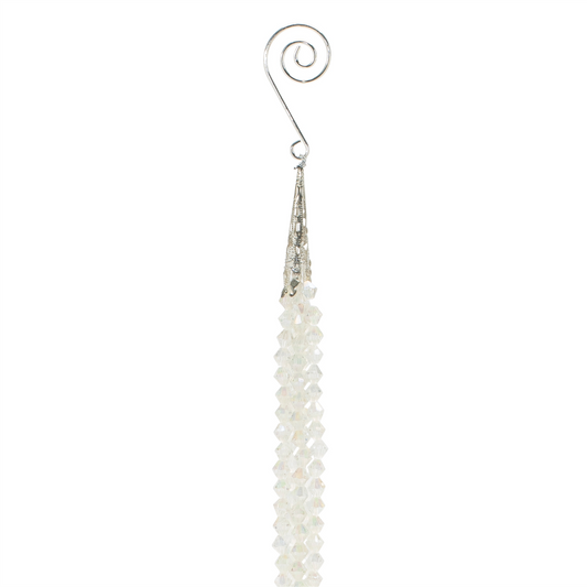 Iridescent Bead Drop Ornaments – Set of 12 -Ship Only