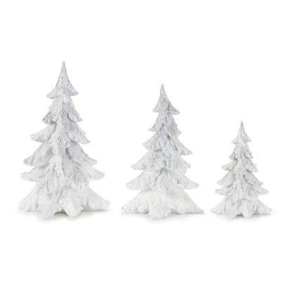 Glittered Pine Tree (Set of 3)