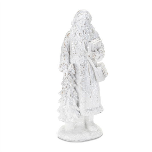 Glittered Santa Figurine (Set of 2) -Ship Only
