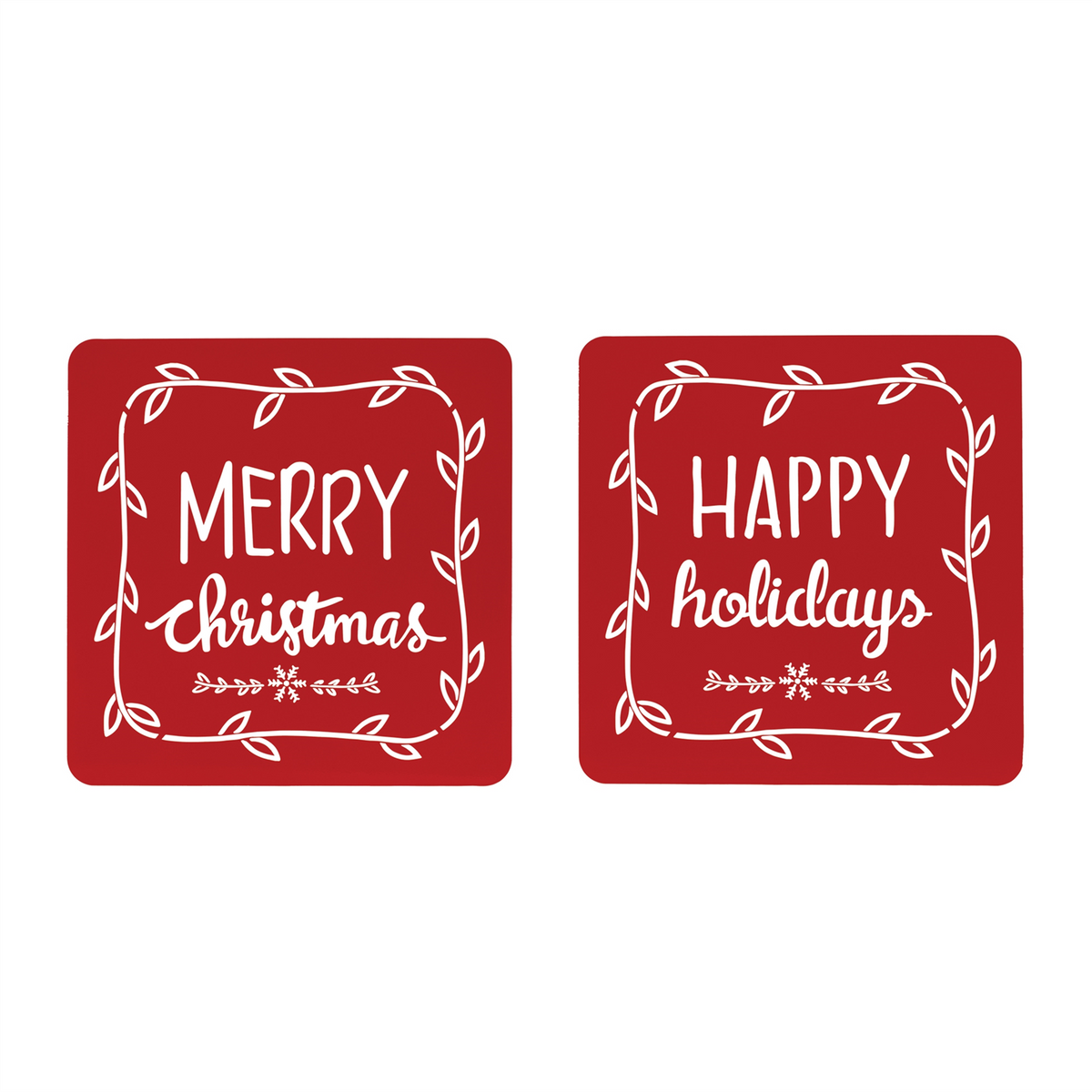 Cut Metal Holiday Sentiment Sign (Set of 2) -Ship Only