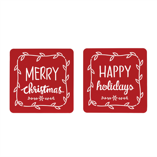 Cut Metal Holiday Sentiment Sign (Set of 2) -Ship Only