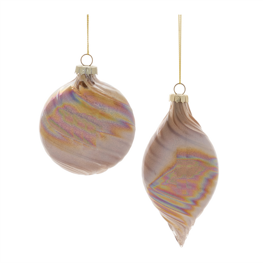 Ornament (Set of 12) 3"D, 5"H Glass -Ship Only