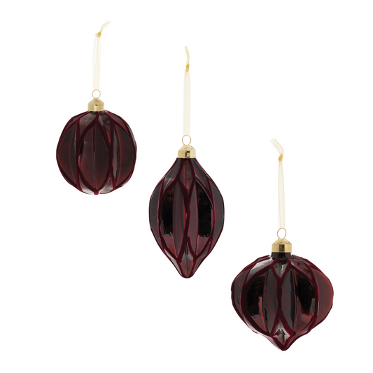Velvet Glass Ornament (Set of 6)