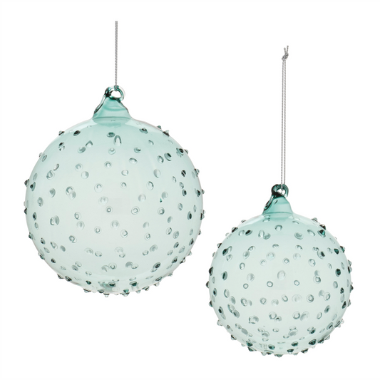 Hobnail Glass Ball Ornament (Set of 12) -Ship Only
