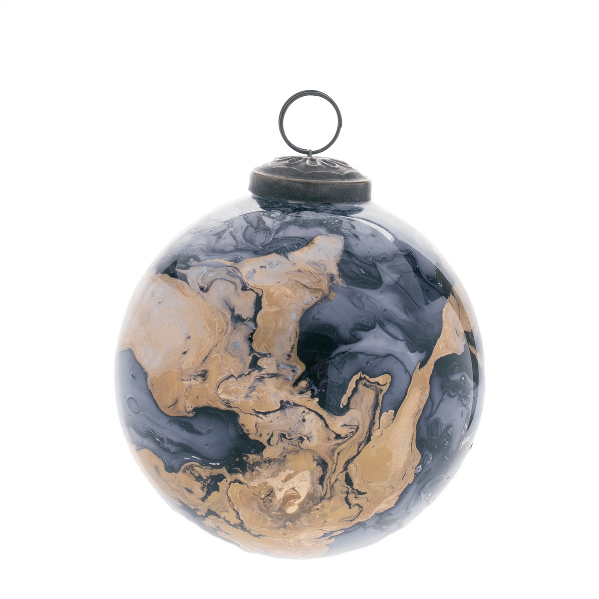 Ball Ornament (Set of 6) 4”D Glass -Ship Only