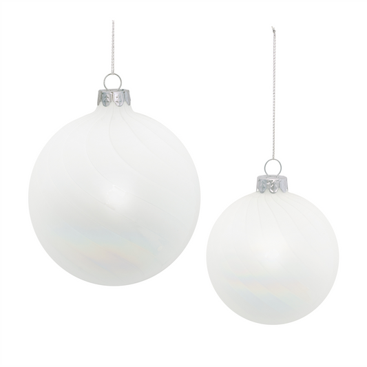 Ball Ornament (Set of 12) 3"D, 4"D Glass -Ship Only