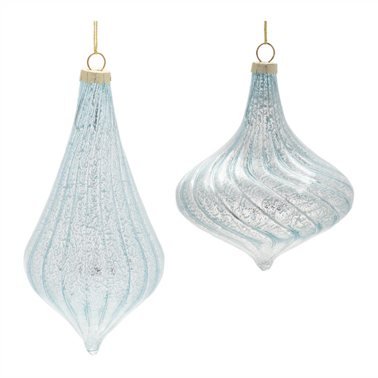Ornament (Set of 6) 4.5"H, 6"H Glass -Ship Only