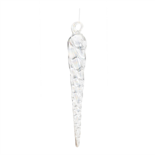 Icicle Ornament (Set of 24) 3.75”H Glass -Ship Only