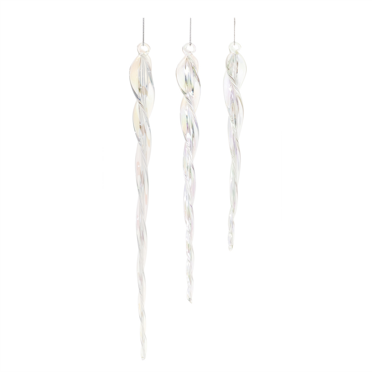Glass Icicle Ornament (Set of 18)
