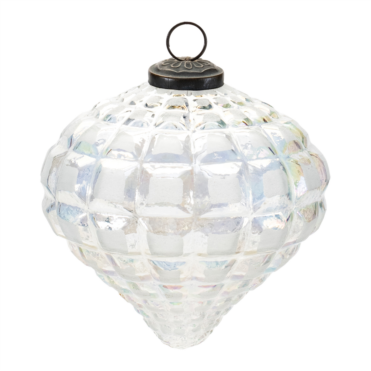 Iridescent Onion Glass Ornaments – Set of 4
