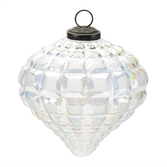 Iridescent Onion Glass Ornaments – Set of 4