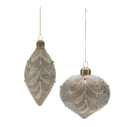 Beaded Glass Ornament (Set of 12) -Ship Only