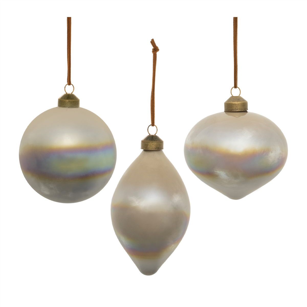 Ornament (Set of 6) 4"D, 4"H, 6"H Glass -Ship Only