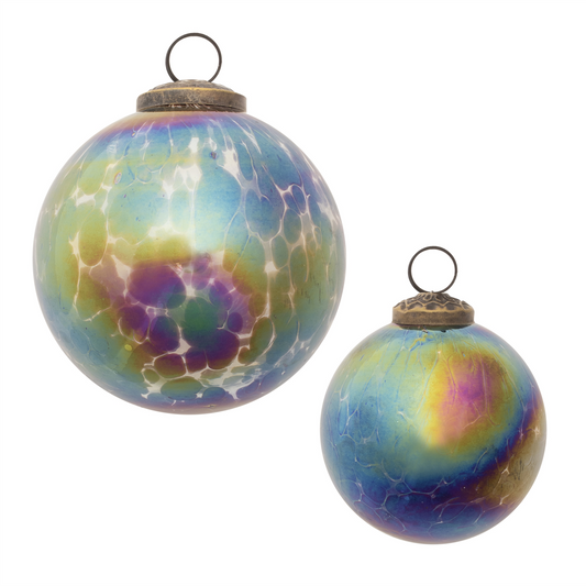 Iridescent Glass Ball Ornament (Set of 12) -Ship Only