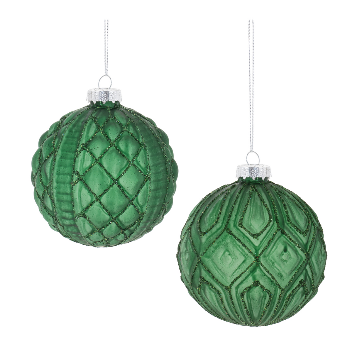 Ball Ornament (Set of 12) 3”D Glass -Ship Only