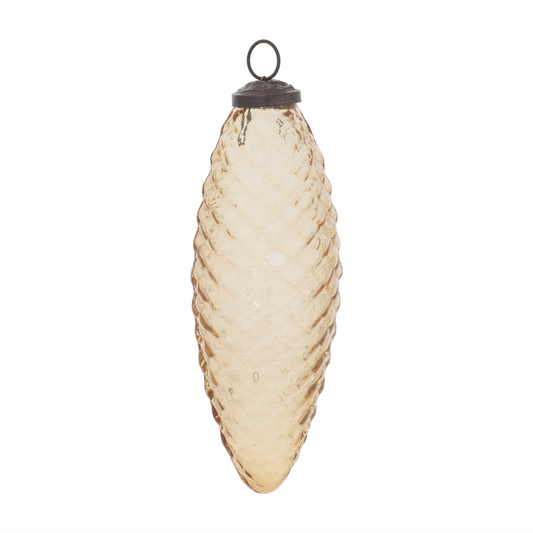 Pine Cone Ornament (Set of 12) 6"H Glass -Ship Only