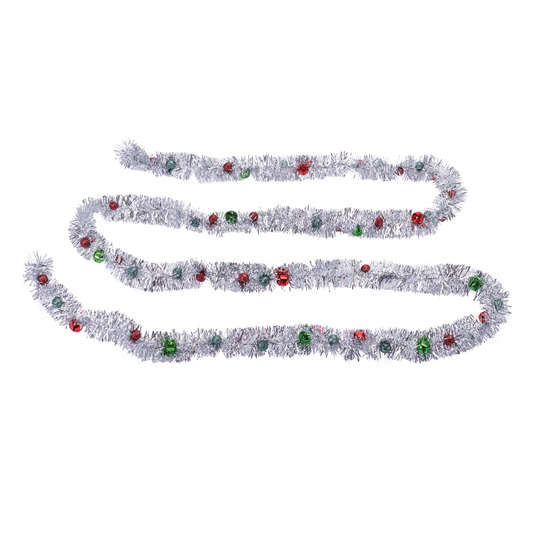 Tinsel Sleigh Bell Ornament Garland (Set of 2) -Ship Only