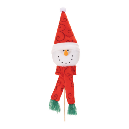 Plush Snowman Head Pick (Set of 6)