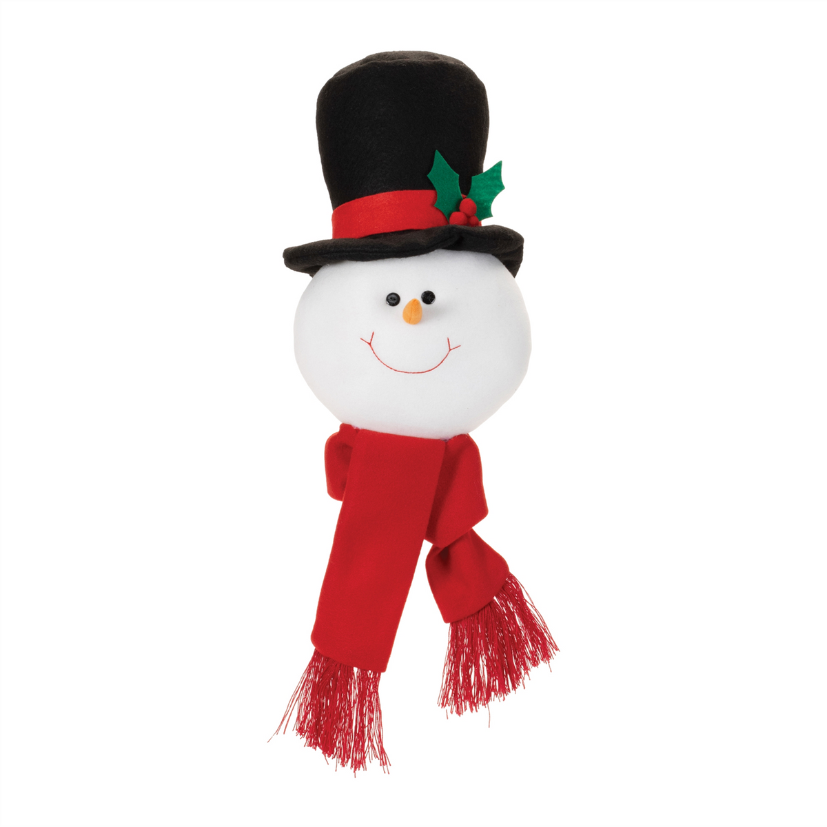 Plush Snowman Head Ornament (Set of 2)