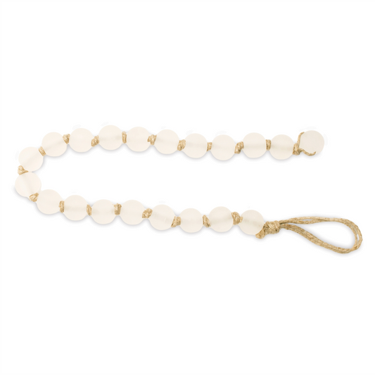 Frosted Glass Bead Garland – Set of 2 -Ship Only